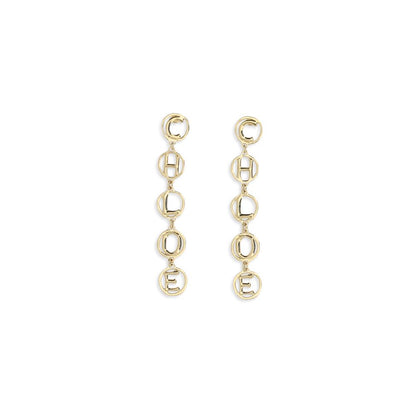 Chloé Gold-Tone Brass Earrings - Iconic Letter Format