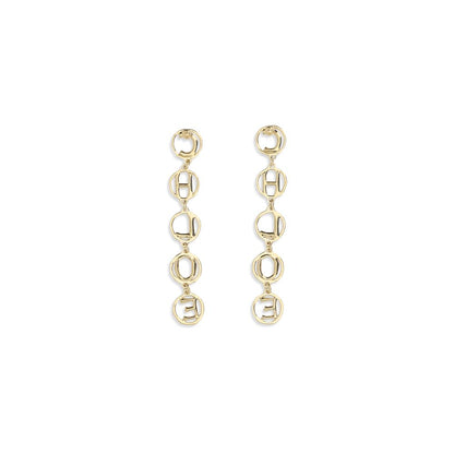 Chloé Gold-Tone Brass Earrings - Iconic Letter Format