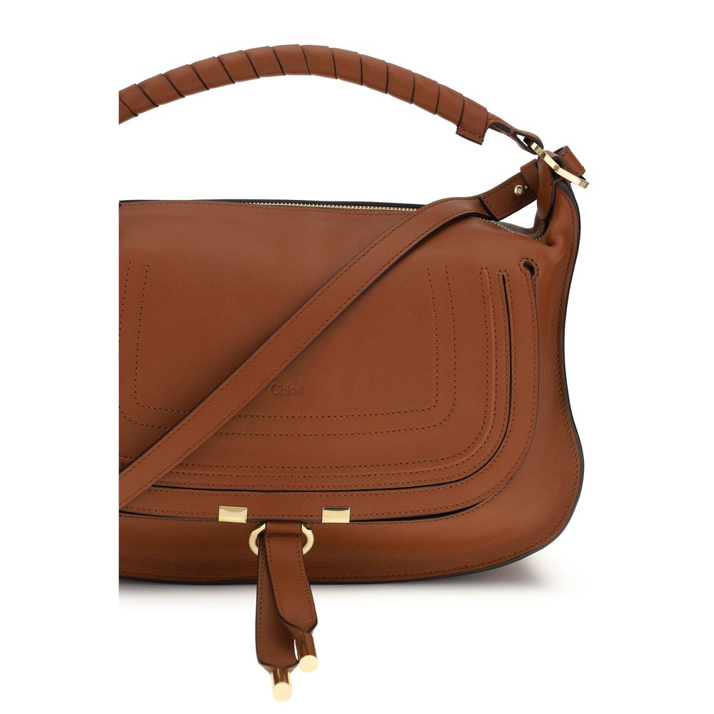 Chloé Sac porté épaule en cuir de veau marron Bos Taurus
