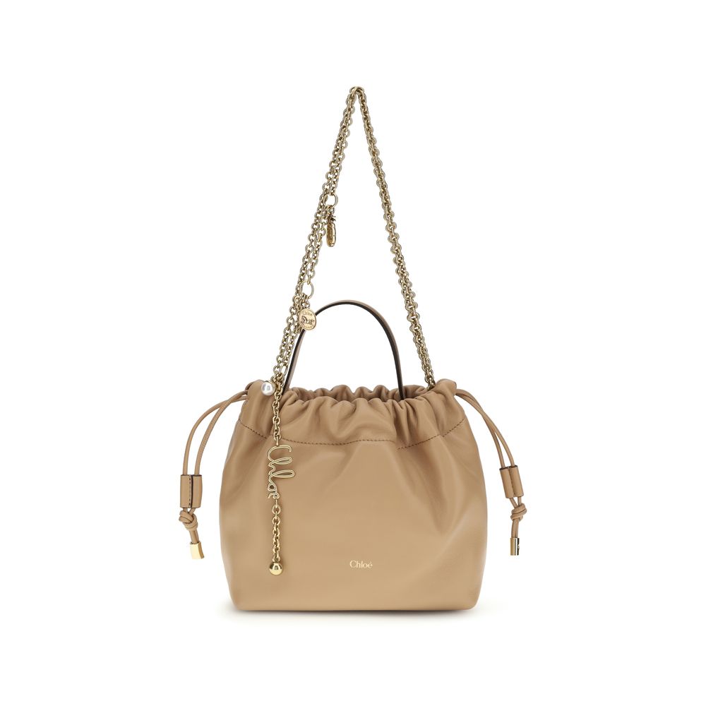 Chloé Sac porté épaule en cuir d'agneau Ovis Aries Beige