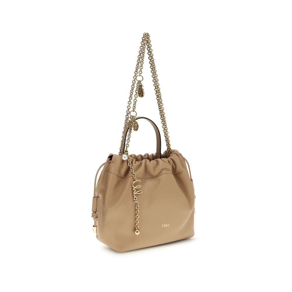 Chloé Sac porté épaule en cuir d'agneau Ovis Aries Beige