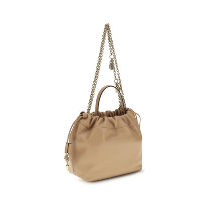 Chloé Sac porté épaule en cuir d'agneau Ovis Aries Beige