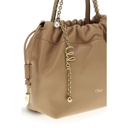 Chloé Sac porté épaule en cuir d'agneau Ovis Aries Beige