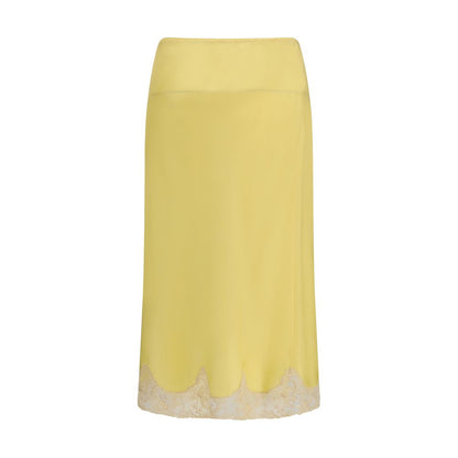 Falda Midi Saint Laurent De Seda Multicolor Fluida