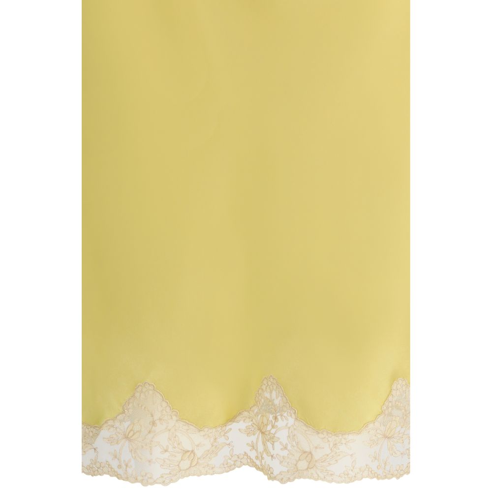 Falda Midi Saint Laurent De Seda Multicolor Fluida