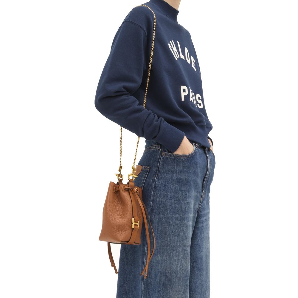 Sac seau Chloé en veau marron