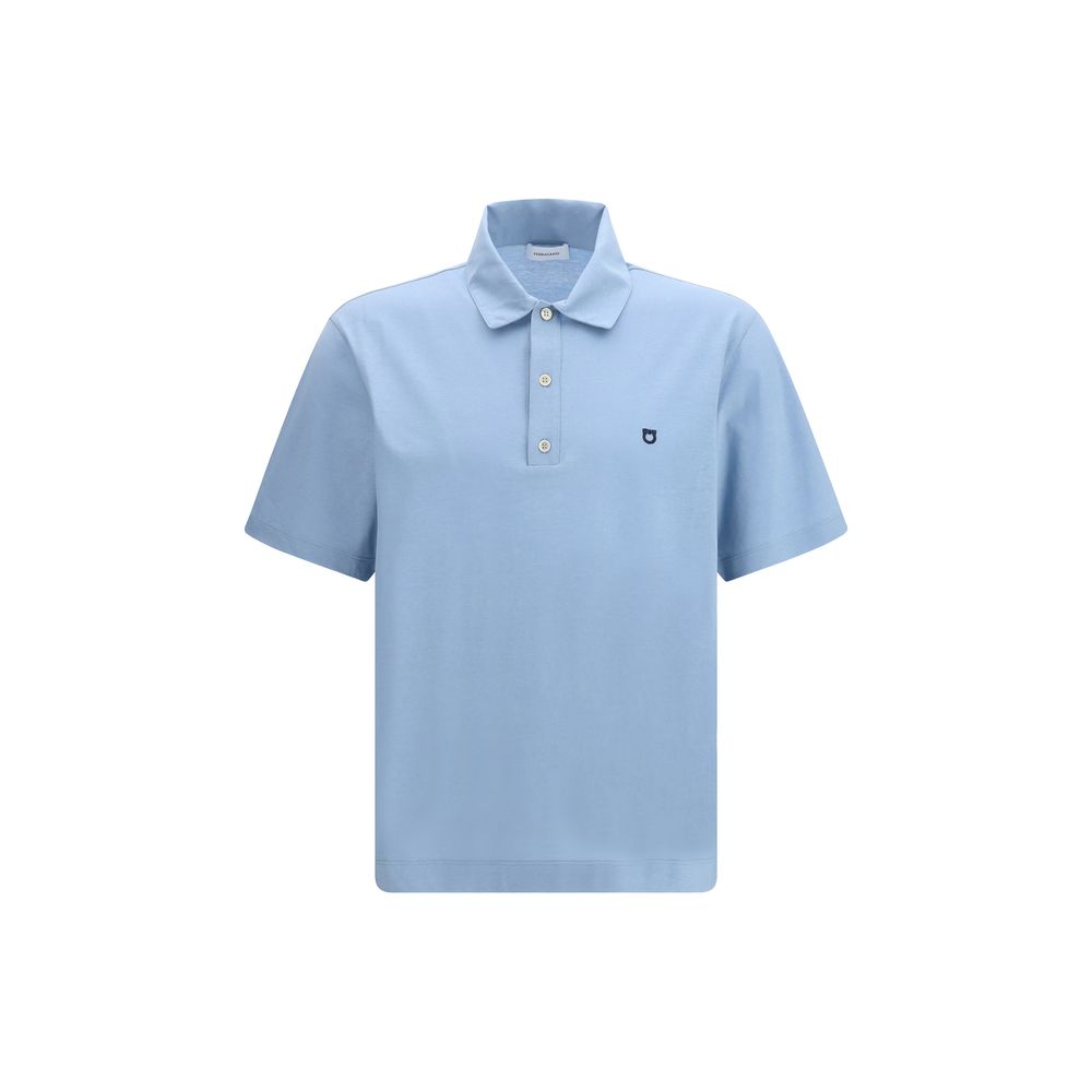 Polo de Algodón Azul Ferragamo