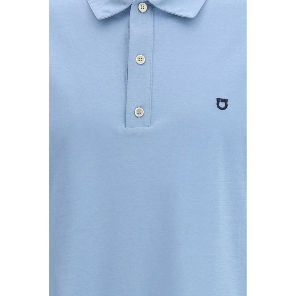Polo de Algodón Azul Ferragamo