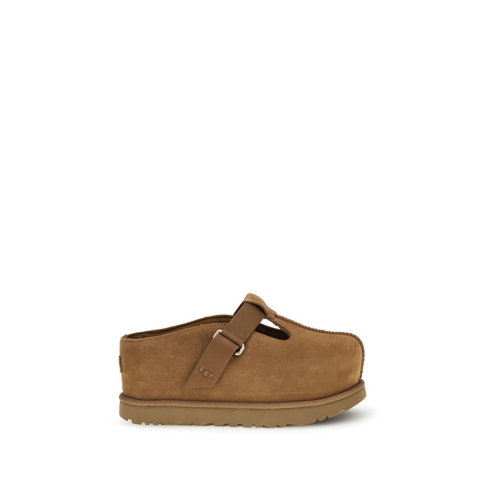 Mules UGG de piel de ternera marrón Bos Taurus