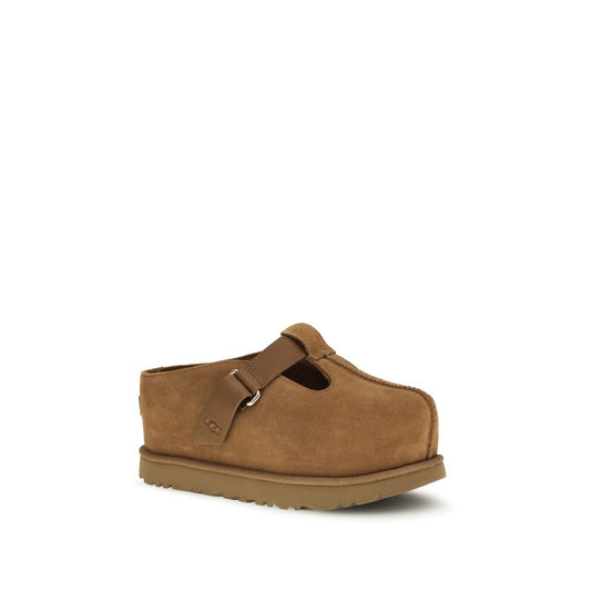 Mules UGG de piel de ternera marrón Bos Taurus