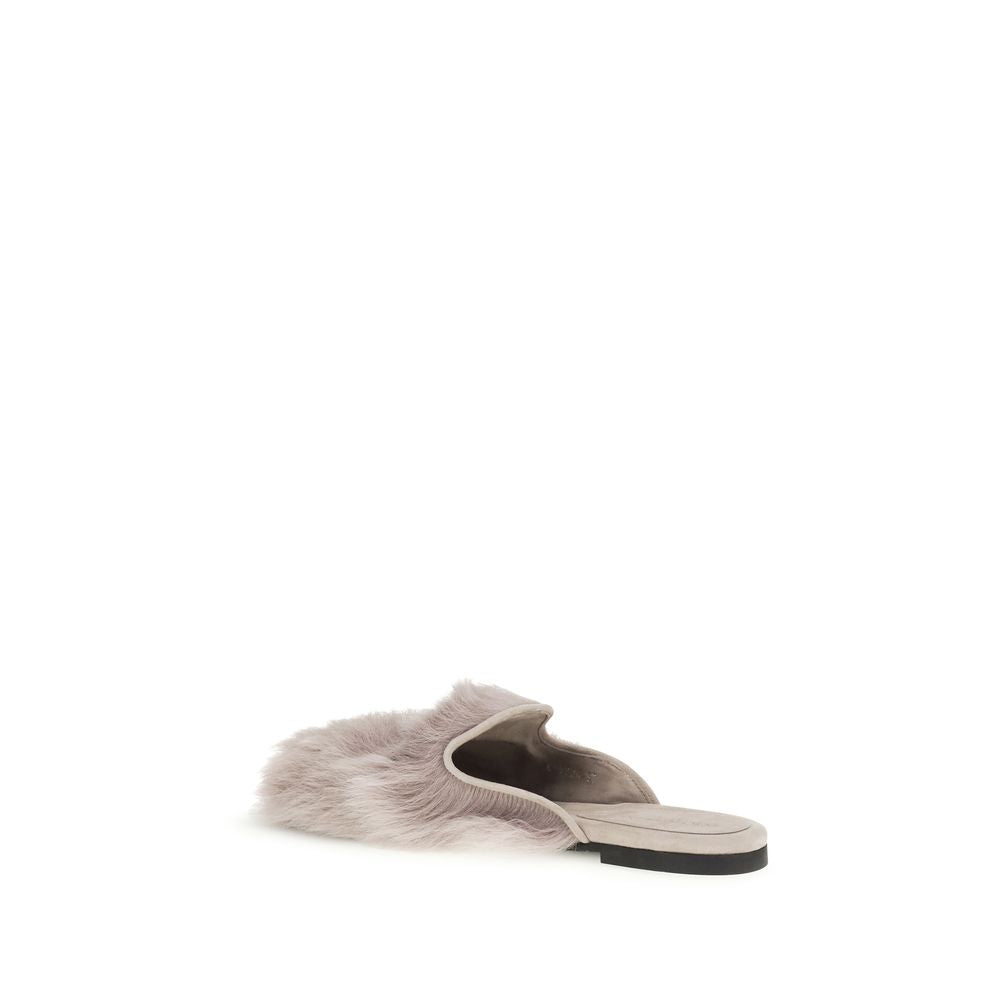 Mules de Dolce & Gabbana gris en piel de cordero Ovis Aries Aries