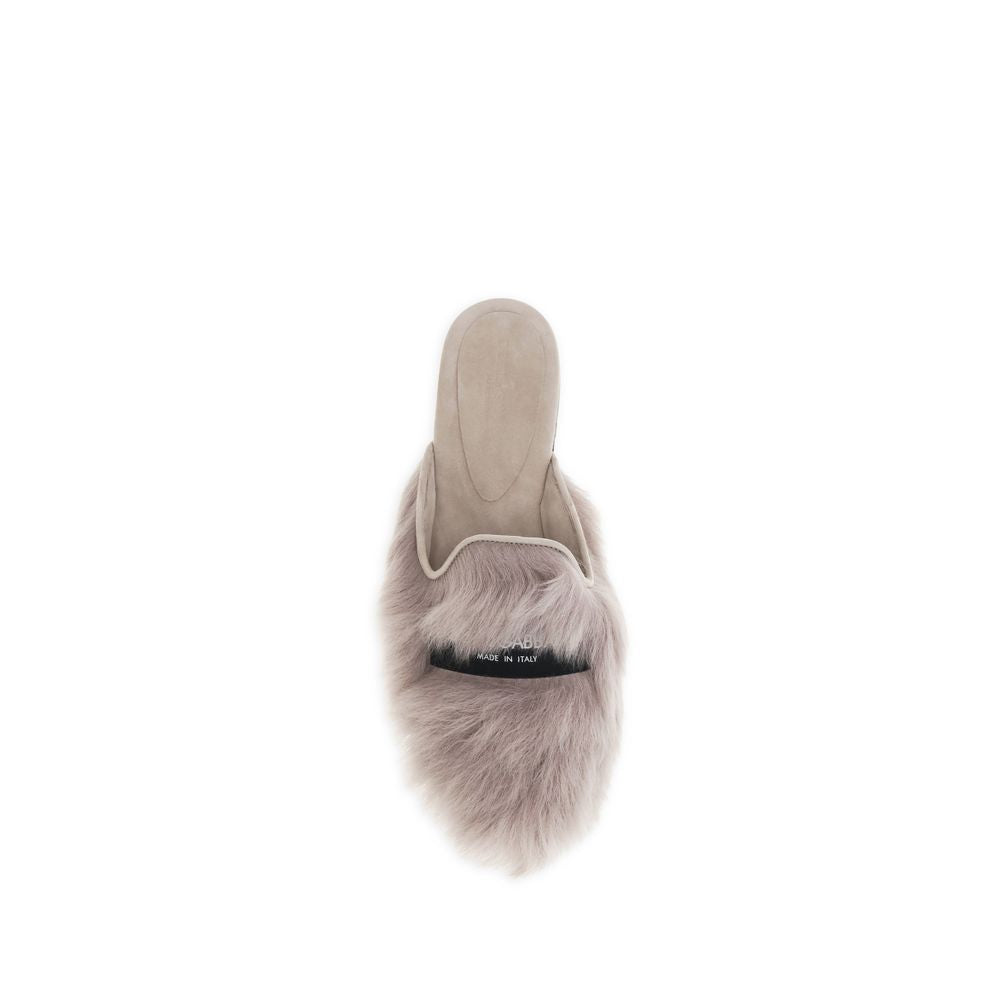 Mules de Dolce & Gabbana gris en piel de cordero Ovis Aries Aries