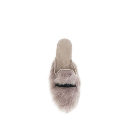 Mules de Dolce & Gabbana gris en piel de cordero Ovis Aries Aries