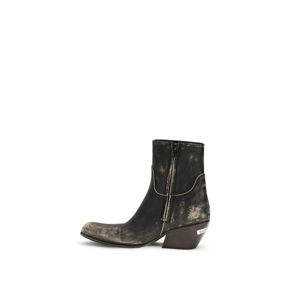 Botas Balenciaga Negras De Piel De Becerro Ergonómicas Bos Taurus