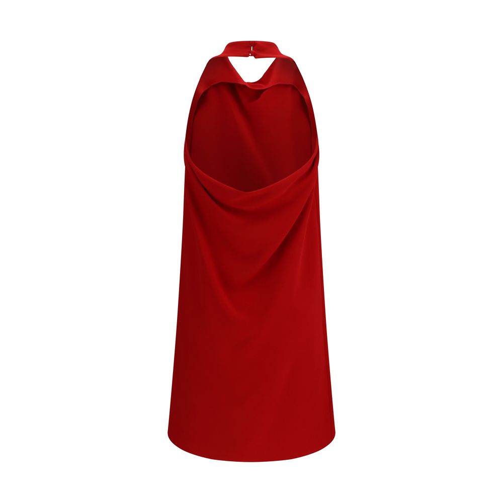Red Pure Silk Fluid Silhouette Casual Dress Valentino Garavani