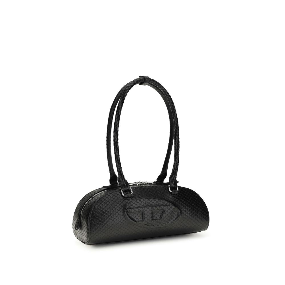 Bolso de Hombro Diesel de Piel de Becerro Negra Bos Taurus