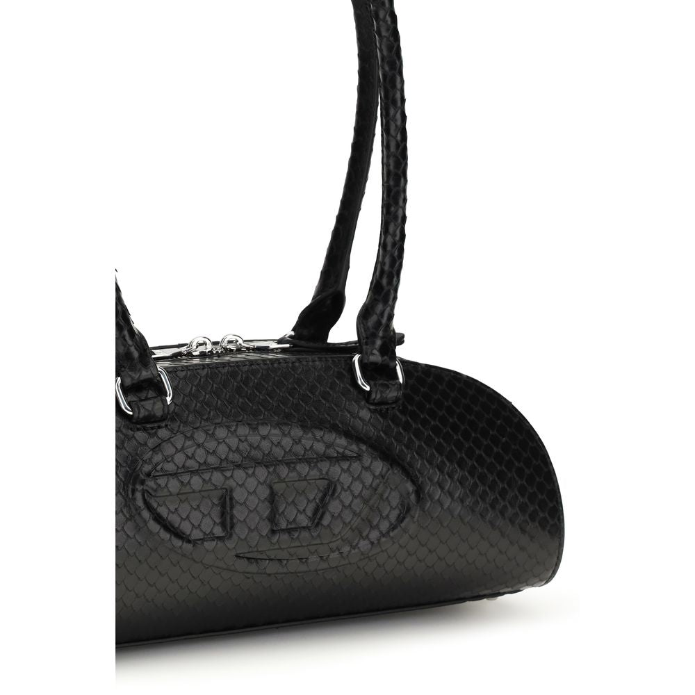 Bolso de Hombro Diesel de Piel de Becerro Negra Bos Taurus