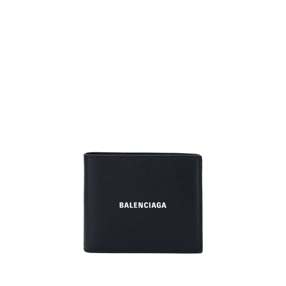 Portefeuille Balenciaga en cuir de veau noir Bos Taurus