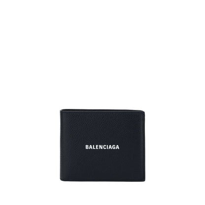 Portefeuille Balenciaga en cuir de veau noir Bos Taurus