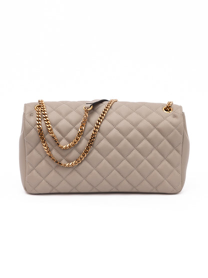 Sac à bandoulière Versace en cuir matelassé taupe