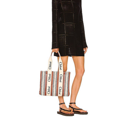 Bolso Tote Chloé De Lino Color Marrón Ideal Para El Día A Día
