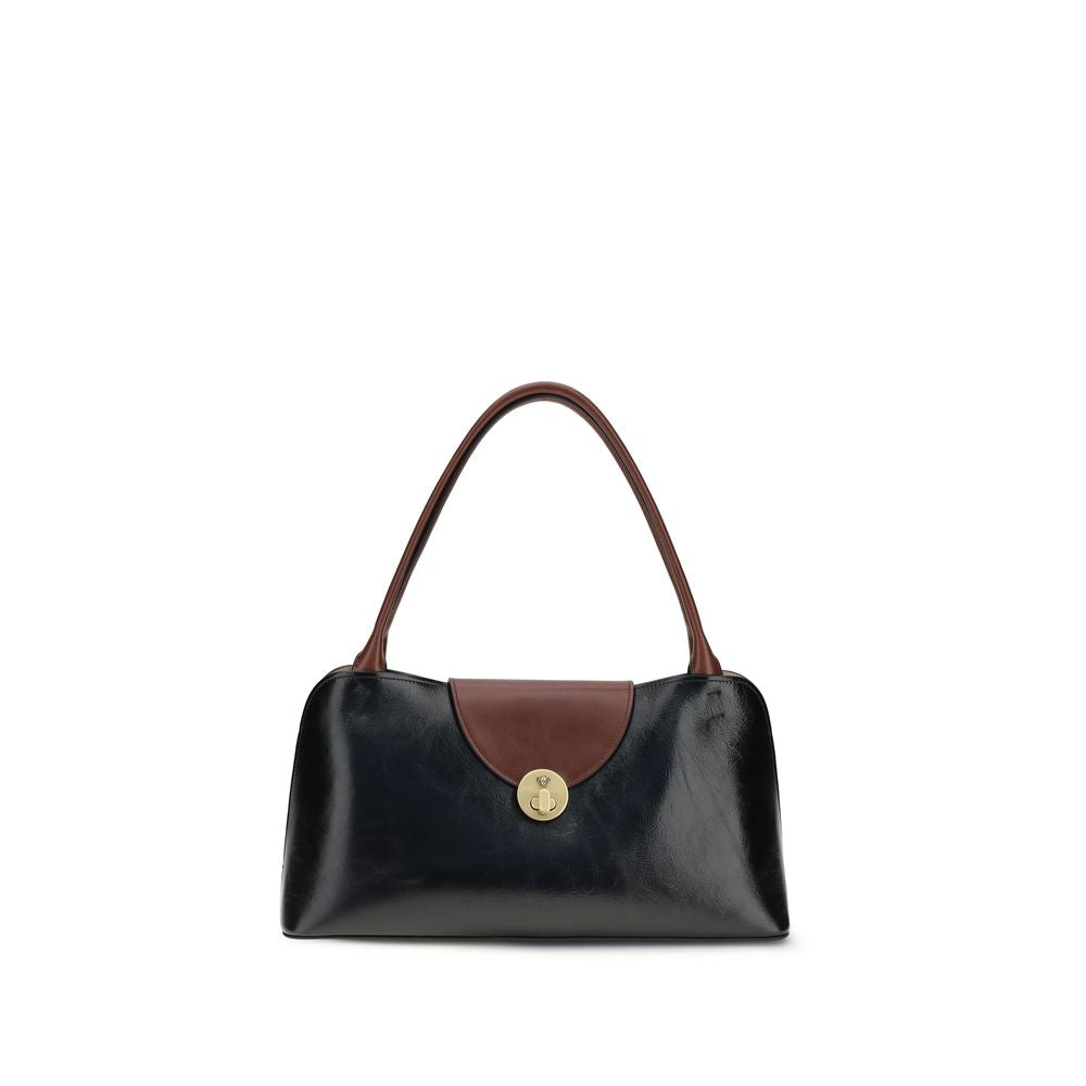 Bolso de hombro Versace de piel de ternera negra