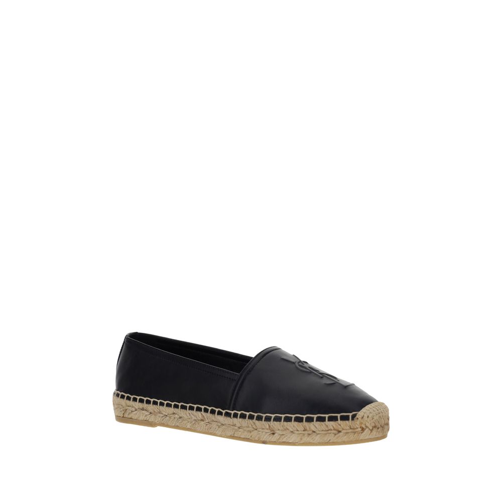 Espadrilles Saint Laurent noires en cuir d'agneau
