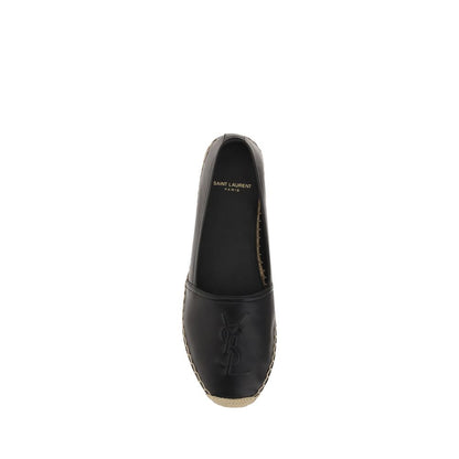 Espadrilles Saint Laurent noires en cuir d'agneau