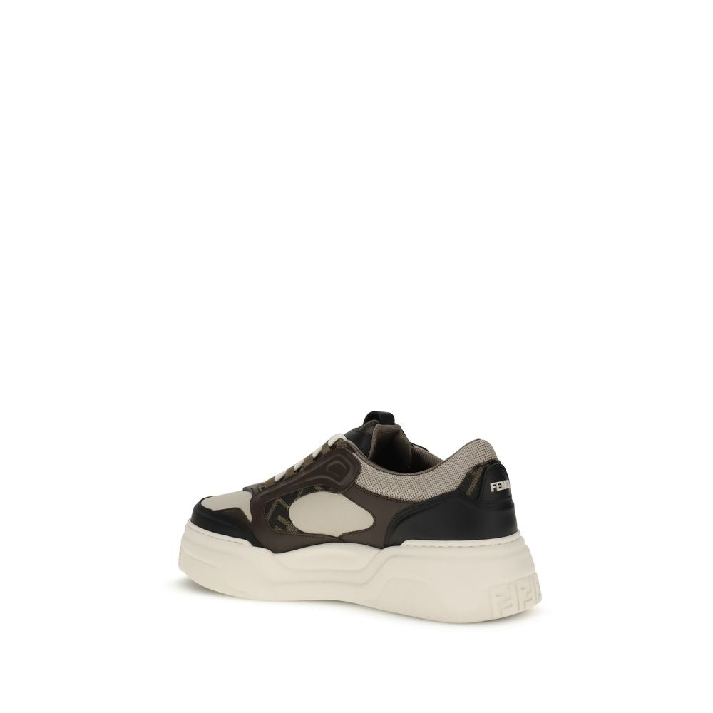 Zapatillas deportivas gruesas Fendi de piel de becerro negra Bos Taurus