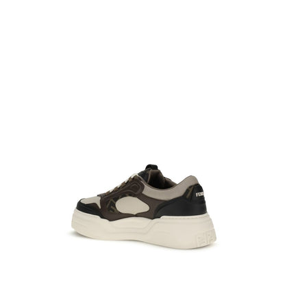 Zapatillas deportivas gruesas Fendi de piel de becerro negra Bos Taurus