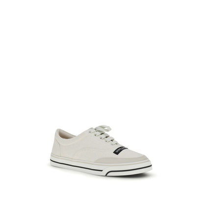 Baskets basses en lin blanc modèle Sailing Dolce & Gabbana