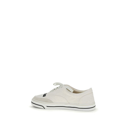 Baskets basses en lin blanc modèle Sailing Dolce & Gabbana