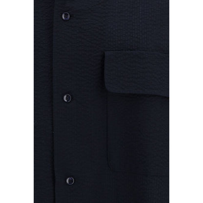 Chemise en coton bleu Giorgio Armani