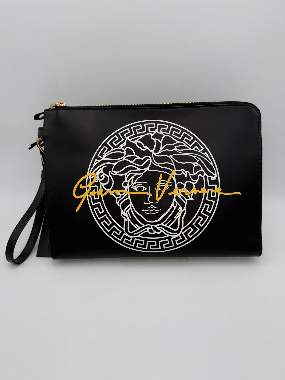 Versace La Medusa Signature Leather Handbag