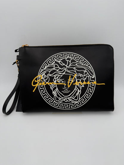 Versace La Medusa Signature Leather Handbag