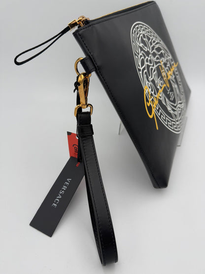 Versace La Medusa Signature Leather Handbag