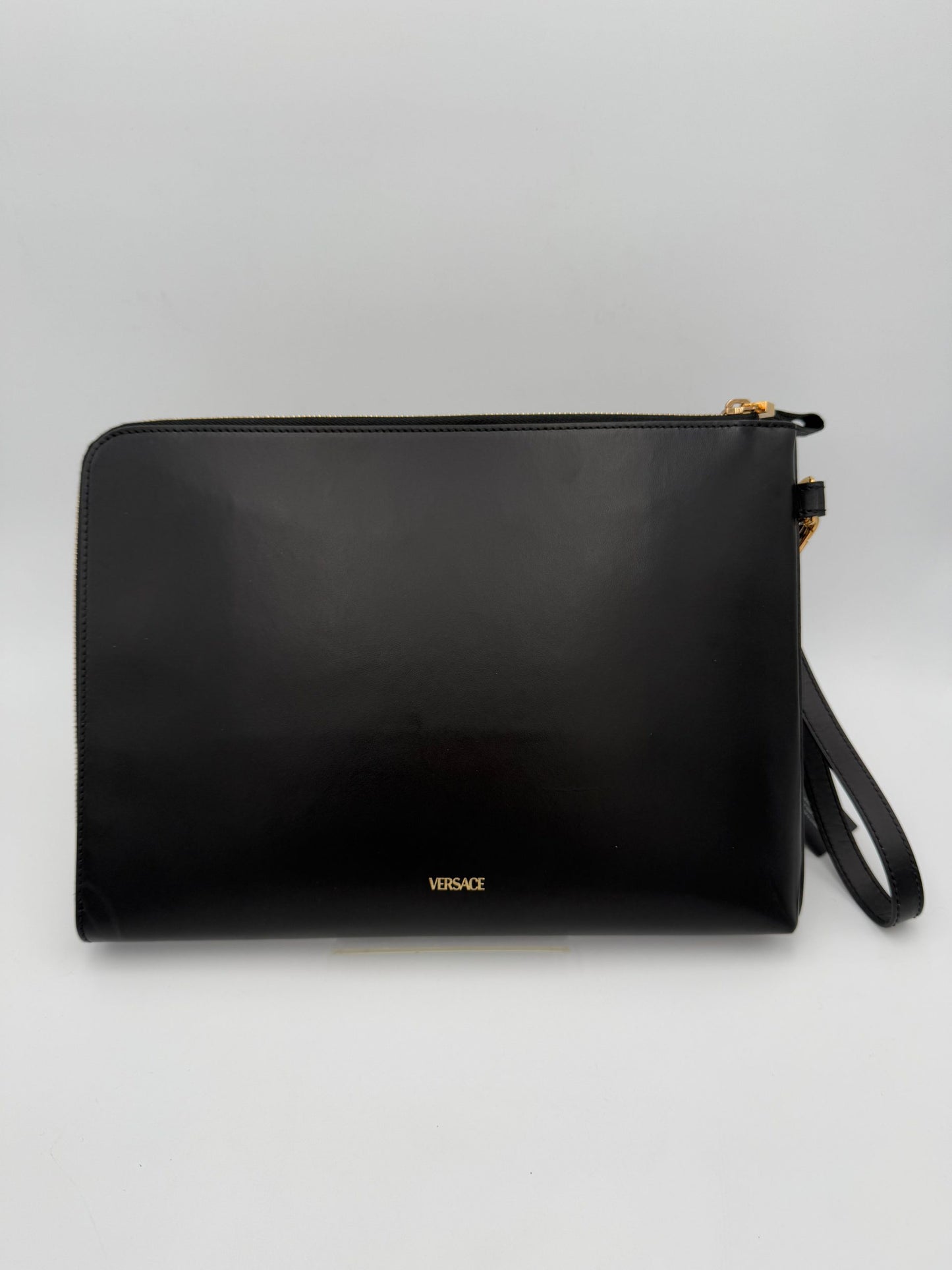 Versace La Medusa Signature Leather Handbag