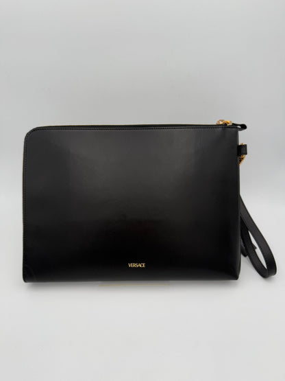 Versace La Medusa Signature Leather Handbag