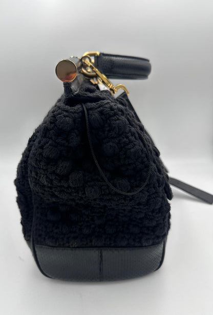 Dolce & Gabbana Bolso De Mano Pitón Y Macramé Sicily
