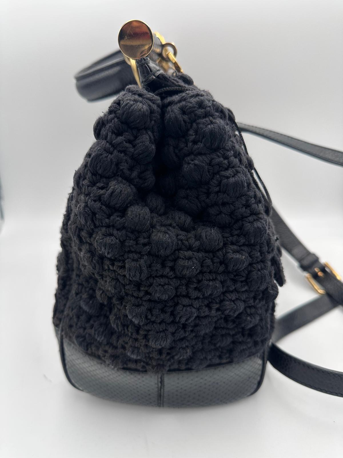 Dolce & Gabbana Bolso De Mano Pitón Y Macramé Sicily