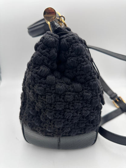 Dolce & Gabbana Bolso De Mano Pitón Y Macramé Sicily