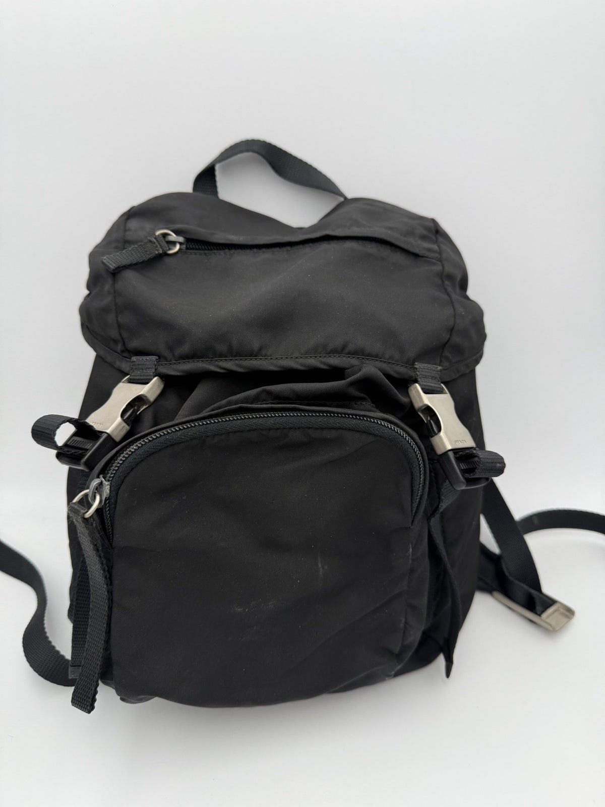 Prada Nylon Backpack With Roomy Interior And Versatile Profile