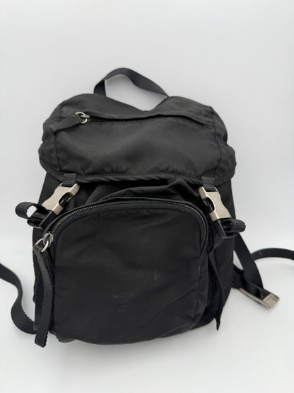 Prada Nylon Backpack With Roomy Interior And Versatile Profile