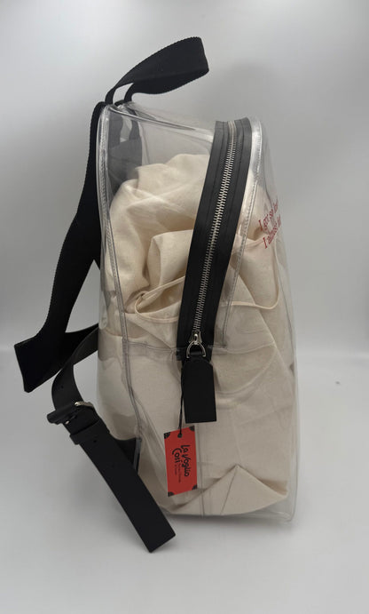 Valentino Garavani Transparent Plastic and Leather Backpack - Spacious Design