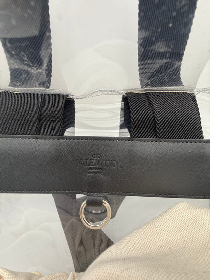 Valentino Garavani Transparent Plastic and Leather Backpack - Spacious Design