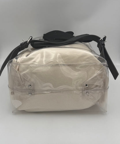 Valentino Garavani Transparent Plastic and Leather Backpack - Spacious Design