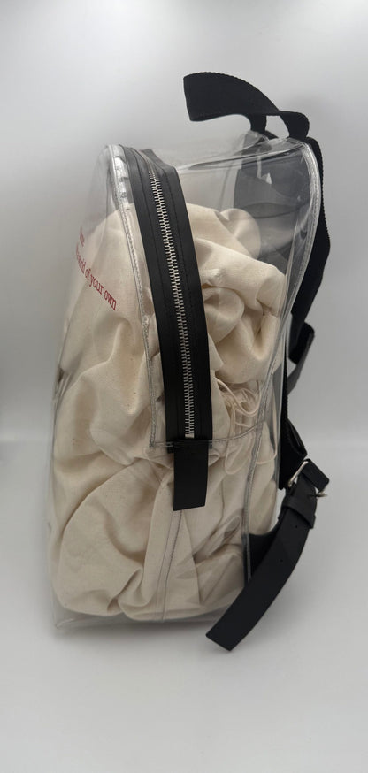 Valentino Garavani Transparent Plastic and Leather Backpack - Spacious Design