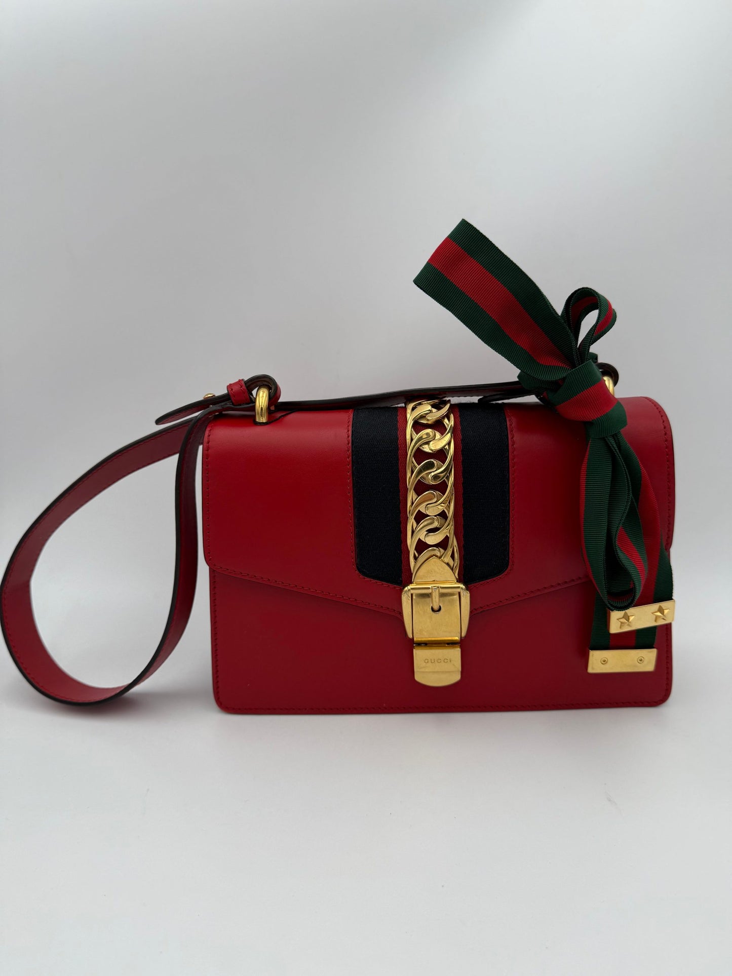 Gucci Bright Red Sylvie Handbag