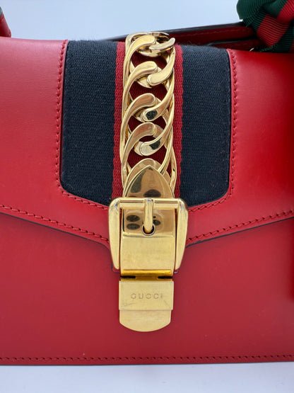 Gucci Bright Red Sylvie Handbag