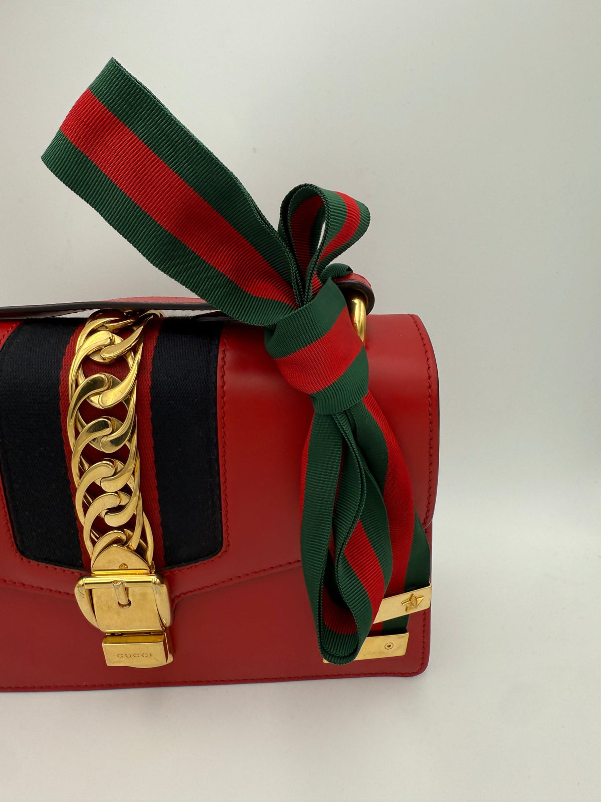 Gucci Bright Red Sylvie Handbag